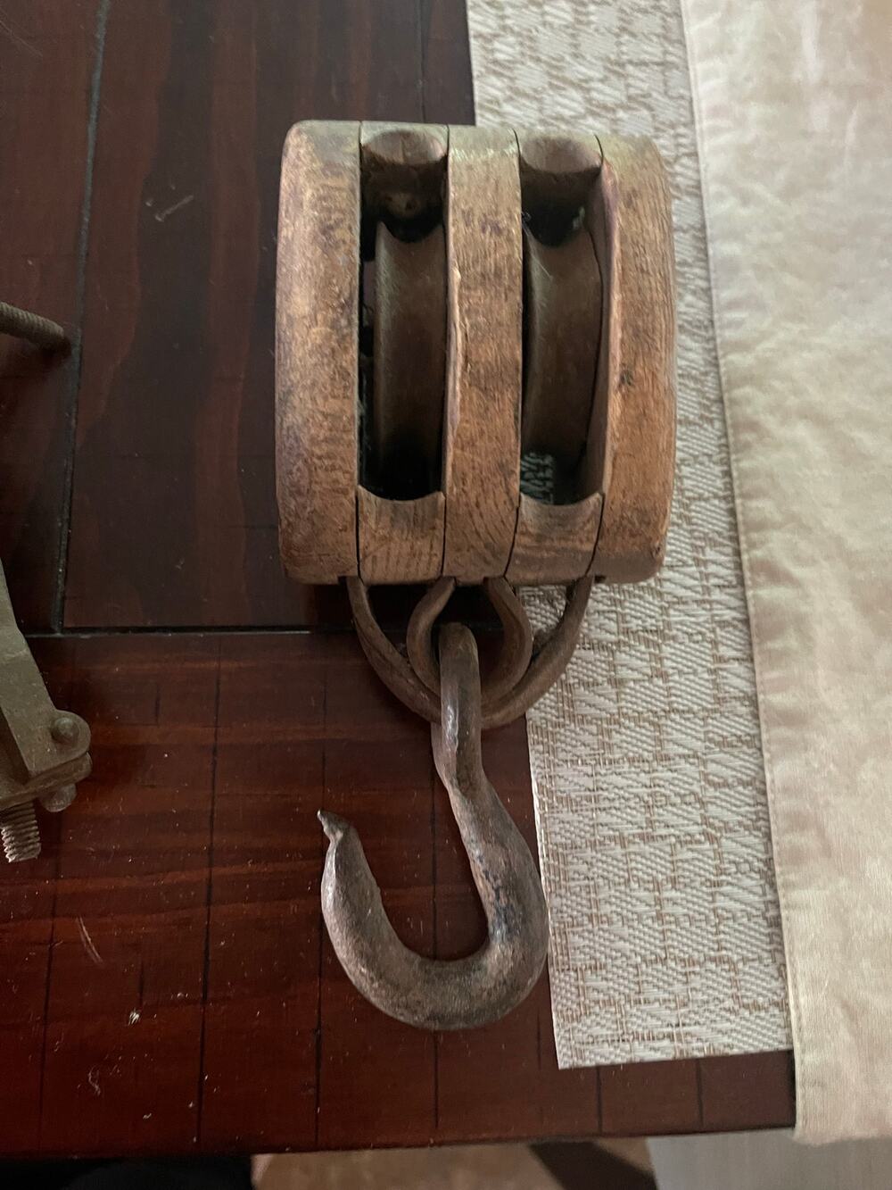 Farm pulley antique equipment Rustic decor